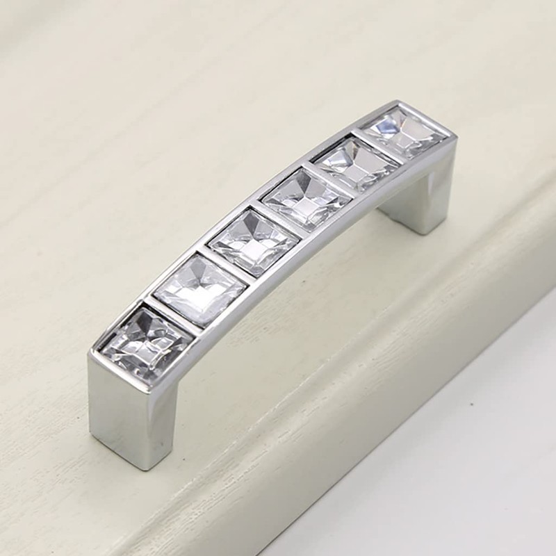 ESreake 10 Pack U Shape Diamond Crystal Glass Rhinestone Cabinet