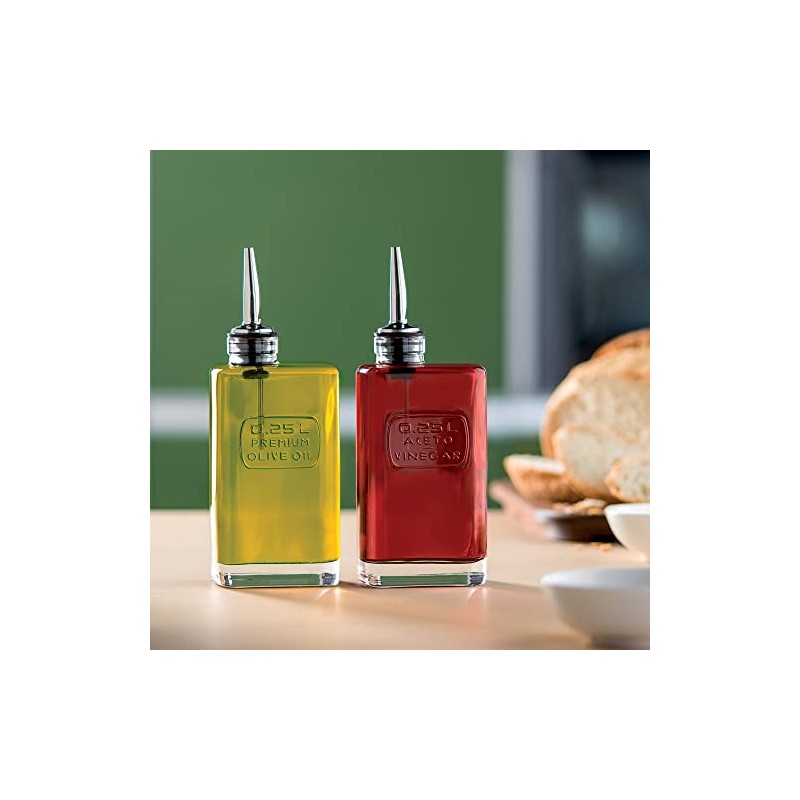Bormioli Luigi Optima Vinegar with Stopper, 7 x 5 x