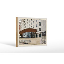 Wooden Sign Cities London Scotland Yard UK 18x12cm Gifts Sign