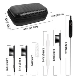 Phitunry 52-Piece Hearing Aid Cleaning Kit Accessories Portable Hearing Aid Case Pocket Size with Cleaning Brush Tools, Dry Capsules, Audio Wipes, Deer Velvet cloth and Hearing Aid Travel Case（Medium）