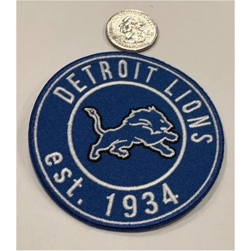Unbranded Detroit Lions Vintage Style Embroidered Iron On Patch 3”x