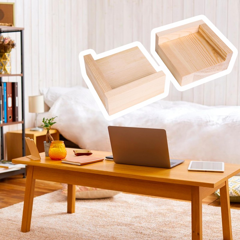logyues Square Wood Furniture Lifters Solid Wood Bed Riser 3cm