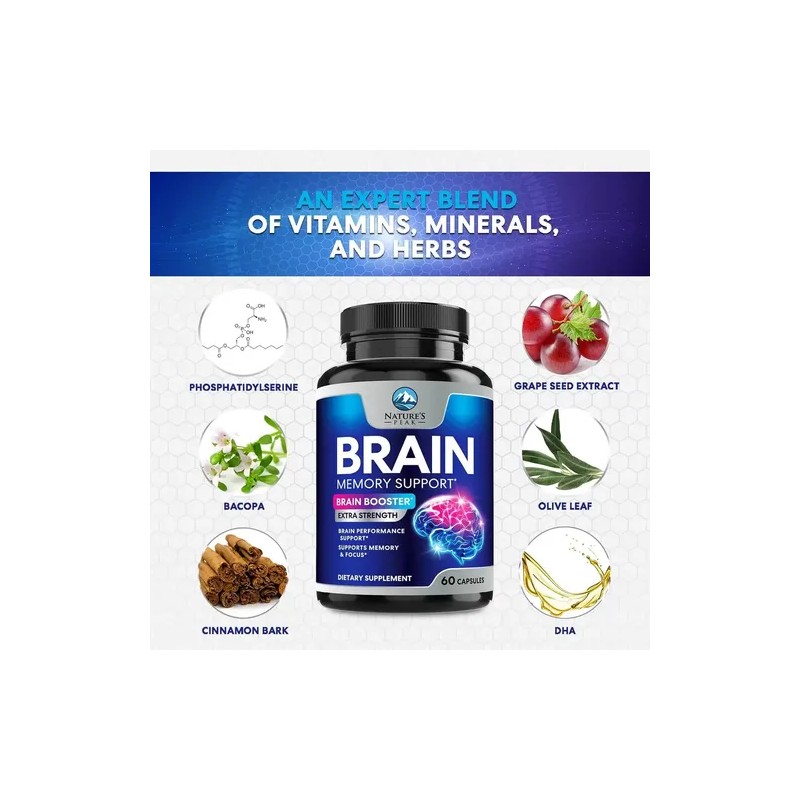 Suplemento De Memoria Cerebral, Neotrópicos De Fuerza 60caps Sin Sabor