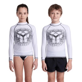 ARENA Boys Unisex Jr Rash Vest L/S Graphic Shirt (Pack of 1)