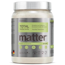MATTER SMART NUTRIENTS - Protena en Polvo con Probiticos y Enzimas Digestivas - Sabor Vainilla Veracruzana - Mezcla Vegana de Sacha Inchi, Chcharo y  