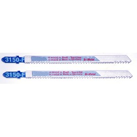 Connex COM300212 "Uni" Milled Jigsaw Blade of Bi-Metal, Silver/Blue, 132 mm, Set of 2 Piece