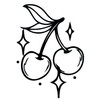 Cherry Tattoo Temporalis® Temporary Tattoo Vegan and Waterproof Ink EU