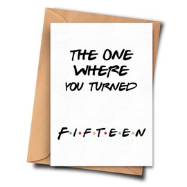Funny Birthday Card for 15th Birthday for Boyfriend From Husband Dad Wife Mum (A5-5.8x8.3inch - 14.8x21cm) With Envelope