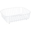 Delfinware 2947W White Oval Sink Basket, Metal