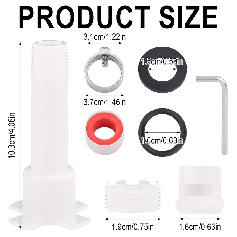 BOXOB Four in One Tub Spout Adapter, Bathtub Faucet Adapter