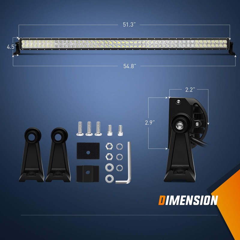 Nilight - ZH023 52Inch Spot Flood Combo Led Light Bar