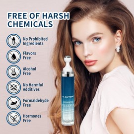 5% Caffeine Eye Serum for Dark Circles - Under Eye Cream for Eye Bags & Puffiness -Eye Serum with 360°Eye Roller for Woman