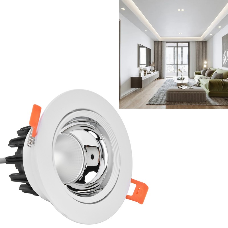 LED Downlight Aluminum Adjustable Angle Dustproof Ceiling Embedded Spotlight for