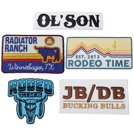 Rodeo Time Dale Brisby 5-Pack Patch Bundle, Dale's Favorites Sew On & Self Adhesive Western Trucker Hat Patches, Embroidered Patches for Jackets, Backpacks, Caps, and Shirts (Bundle #3)