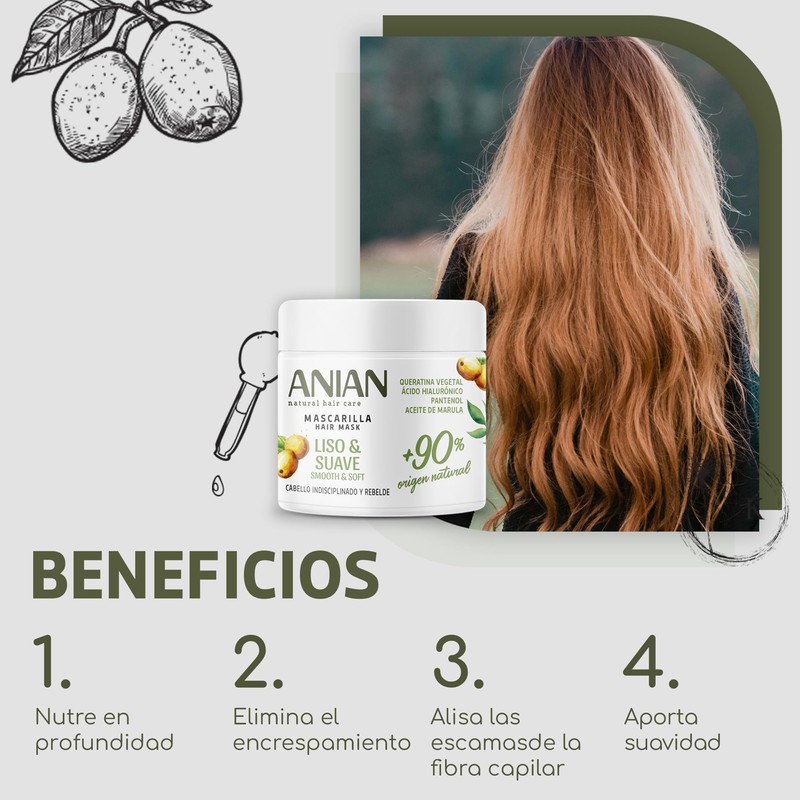 Glatte & weiche pflanzliche Keratin Maske 350 ml