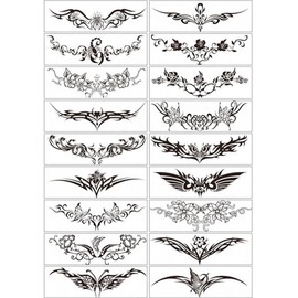 Fake Tattoos Temporary Tattoo Female Waterproof Simulation Tattoo Cover Scar Cesarean Section Waist Chest Totem Sticker