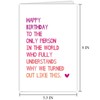 Funny Birthday Card for Best Friend, Humorous Friendship Card for
