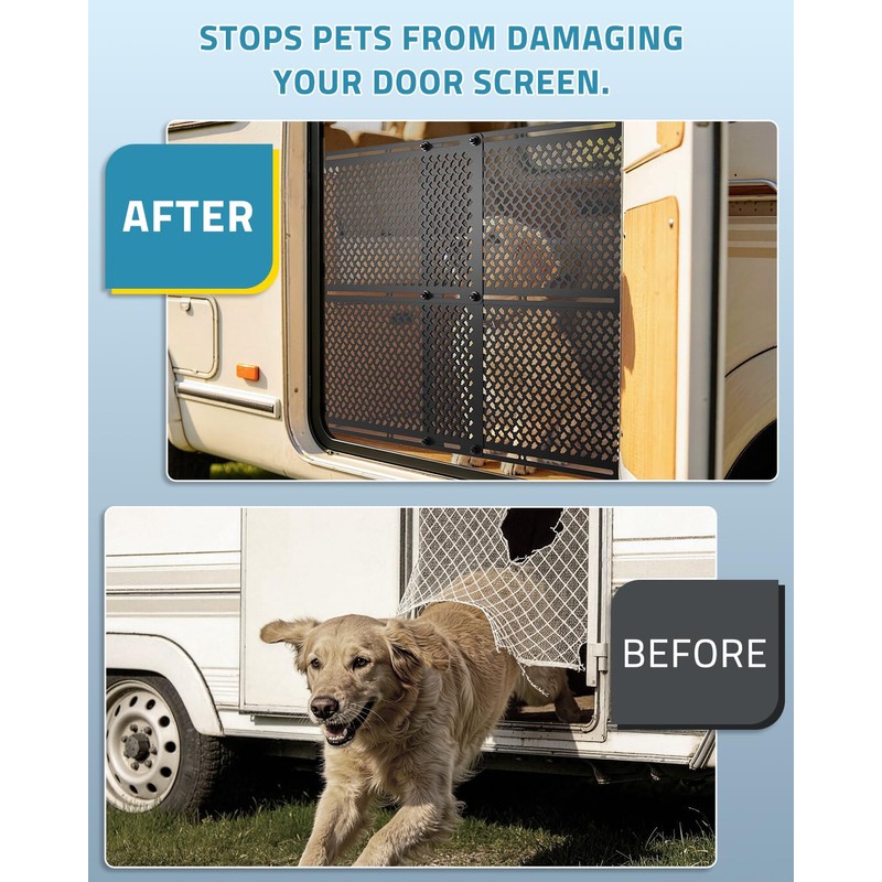 RV Screen Door Protector for Dogs, Adjusts from 16.5 to