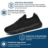HUHV Tech Knit Lace-Up Unisex Walking Shoe - Black Night,