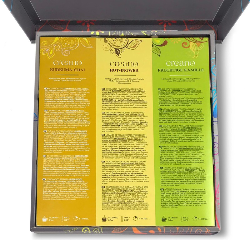 Creano Organic Herbal Tea Gift Set Grey "Organic Herbal Tea"