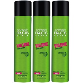 Garnier Fructis Style Volume Hairspray, All Hair Types, 8.25 Oz. (Packaging May Vary), 3Count