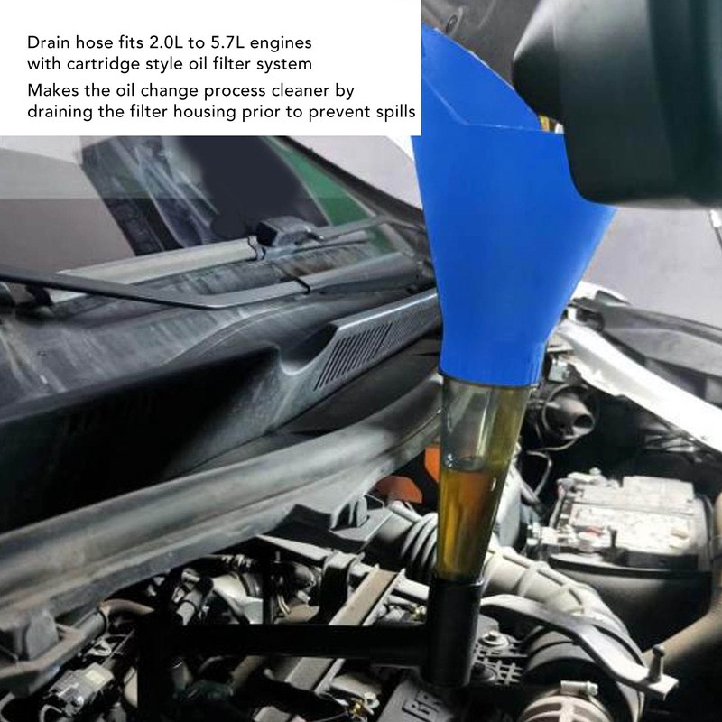 Engine Oil Funnel Set Cartridge Style Oil Filter System Refuelling