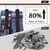 2 Pack Tie Rack for Closet, Premium Wooden Necktie Organizer