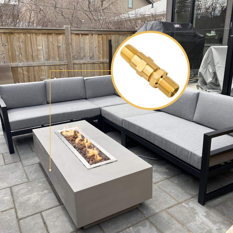 Stanbroil Fire Pit Burners Air Mixture Valve, Solid Brass 1/2"