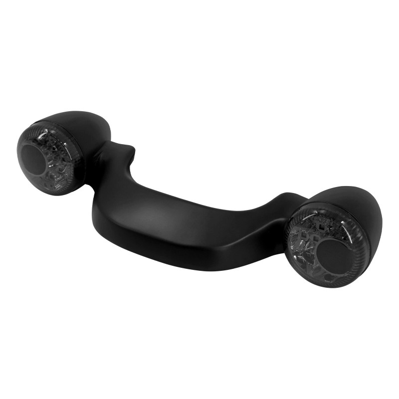 HDBUBALUS Matte Black Rear Turn Signal LED Light Smoke Lens