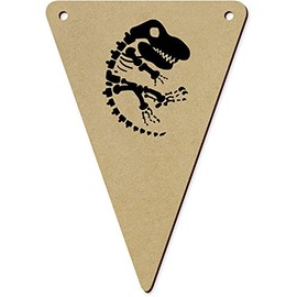 5 x 140mm 'Dinosaur Fossil' Wooden Bunting Flags (BN00015797)