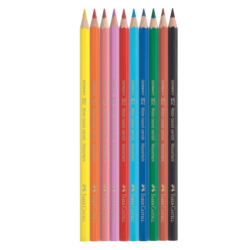 Faber-Castell 111212 - Buntstifte CASTLE Hexagonal, 12er Kartonetui