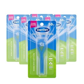 DenTek enhebradores de hilo | | Funciona con tirantes, puentes e implantes | 50 unidades con estuche, 50 Count (Pack of 6)