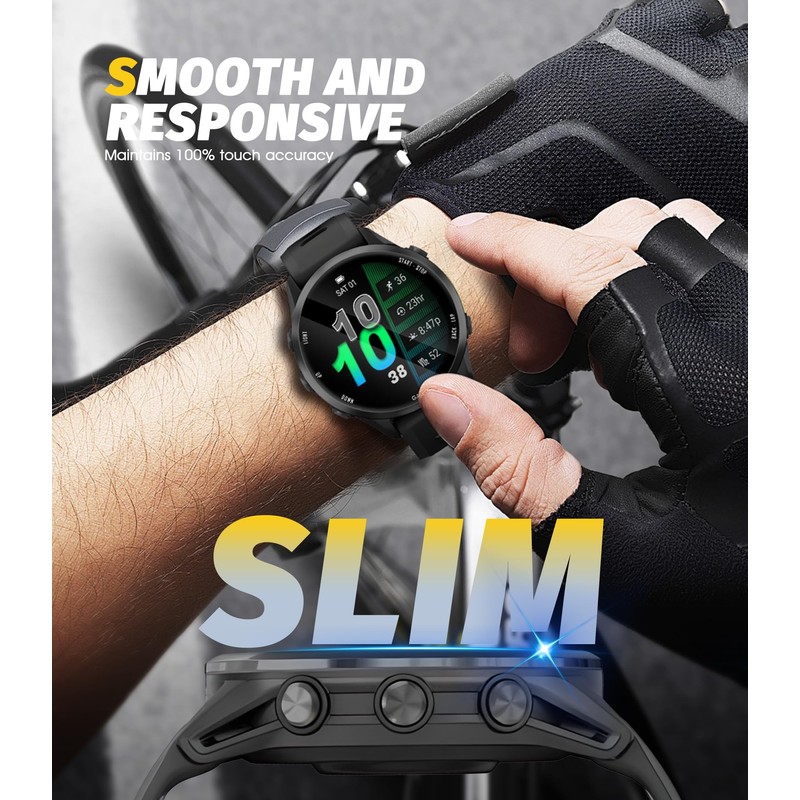 Orzero (5+3) Compatible for Garmin Forerunner 970/570 47mm, 5 Pack