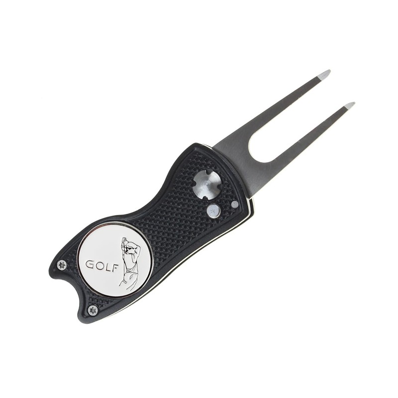 Crestgolf Golf Divot Tool Avec Bouton Pop-up et Marqueur de