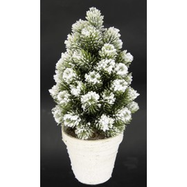 Artificial Mini Christmas Tree with Snow in a Pot Made of Ceramic Snow-covered Artificial Snow Christmas Tree Artificial Fir Small Christmas Tree Christmas Decoration
