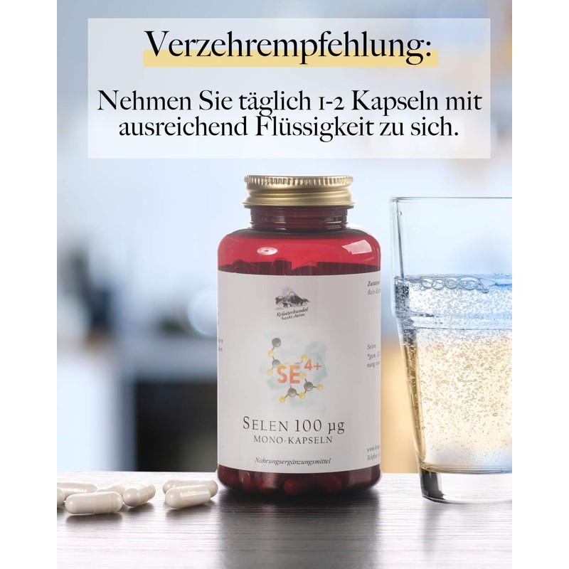 Kräuterhandel Sankt Anton® Selenium capsules, high dose, vitamin E, German