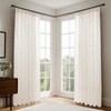 Uqocnh Pinch Pleated Linen Curtains White 90 inches Long Flax