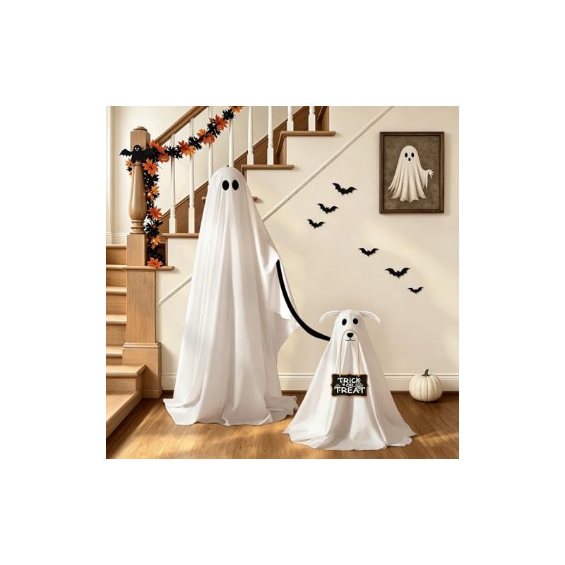 Paquete de 2 decoraciones de Halloween para interiores de perros