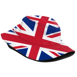 Retro Union Jack Flag UK British Flag Bucket Hat Packable Fashion Sun Cap Outdoor Fisherman Hat for Women Men Boys Girls