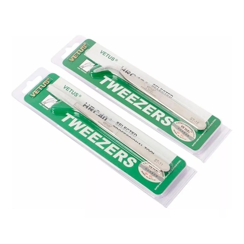 Vetus Pinzas Precision Pestañas Acero Vetus Esd-11 Y Esd-15