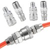 Set of 4 Air Couplers Heavy Duty Nickel Plated Steel