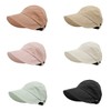 BUDUBIBI Summer Sun Hat, Women's Ponytail Baseball Cap, Outdoor Hollow