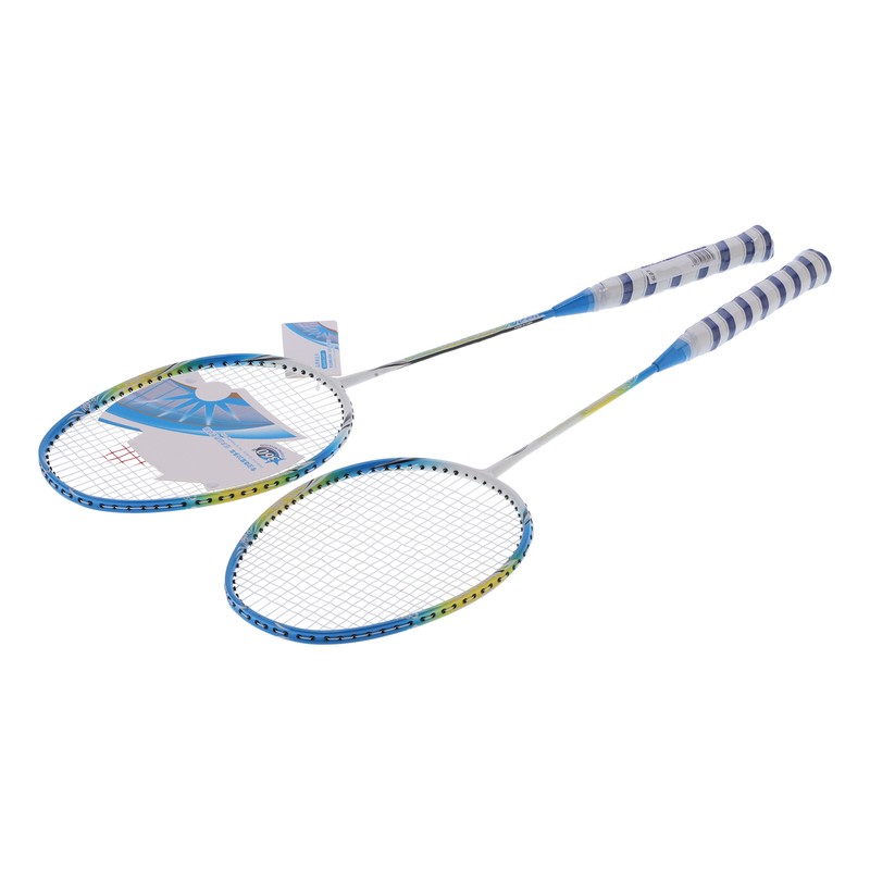 2 Player Badminton Racquets Set Lightweight Full Carbon Double Rackets