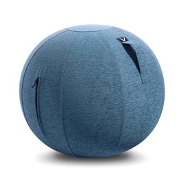 Vivora Luno Exercise Ball Chair, Pacific Cover, Chenille, Max Size (25 to 26 inches), for Home Offices, Balance Training, Yoga Ball
