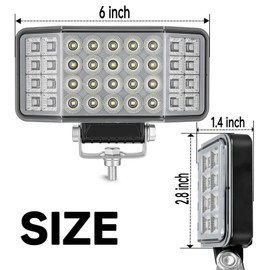 HOZILIFE Side Shooter LED Light Pods, LED Tractor Work Lights for Truck Backup Reverse Ditch Auxiliary Fog Driving Offroad Vehicles ATV UTV Boat, 12V, Flood, 6 Inch, 2PCS