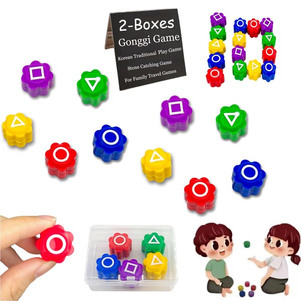 10pcs Weighted GongGi Stones Game Set, Korean Folk Play Game,
