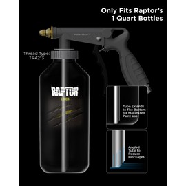 InoKraft Rust Proofing Spray Gun, Bedliner Gun with Adjustable Nozzle and Pressure Regulator, for Truck Bed Liner Coating, Rubberized Undercoat, Suitable for Raptor Tintable Urethane Spray-On
