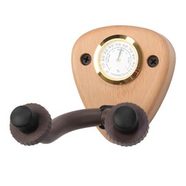 QUMOX Guitar Wall Mount Wood Guitar Hanger with a Hygrometer, U-Shaped Guitar Wall Hanger Mount, Guitar Holder Hook Stand Wall for Acoustic, Electric Guitar, Banjo, Bass, Gift