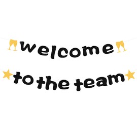Welcome Back Home Banner Welcome to The Team Banner, Hangable Welcome Sign Party, Wedding, Festival Decorations, Glittery New Employee Member Office, Living Room, Stair Railing, Dance Party, Wall