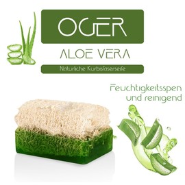 Oger Natural Pumpkin Fibre Soap 110 g Aloe Vera 1 Piece